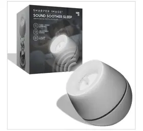 1014511 Sharper Image Sound Soother Sleep White Noise Machine With Led Glow Brand New