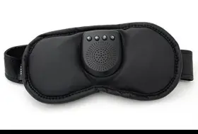 203209 Sharper Image New Hot And Cold Eye Gel Mask With Soothing Sounds Speaker
