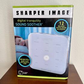 Sharper Image 694202122587 Digital Tranquility Sound Soother 12 Relaxing Sounds Sleep Timer