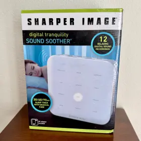 Sharper Image 694202122587 Digital Tranquility Sound Soother 12 Relaxing Sounds Sleep Timer