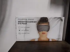 Sharper Image 843479108552 Weighted Comfort Eye Mask Light Blocking Sleep Pressure