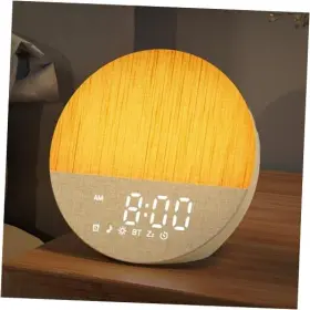 Yf04-beige Shenzhenshi Baiqingkeji Youxian Gongsi Sunrise Alarm Clock With Sound Machine Wake Up Light 6.5 4.6 6.2 Inch Beige
