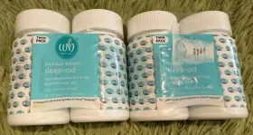020926 Shown 4x Wellness Basics Maximum Strength Sleep-aid Diphenhydramine Hcl 96ct Exp 07/27