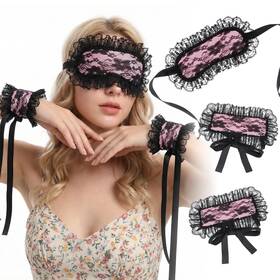 Sibba 4777savv5424 3 Pcs Blind Folds Hand Ties Blockout Light 1 Count Pack Of Pink