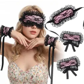 4777savv5424 Sibba 3 Pcs Blind Folds Hand Ties Blockout Light 1 Count Pack Of Pink