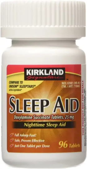 53201812 Signature Free Shipping -kirkland Sleep Aid - Same Ingredients As Unisom Slee Ptabs -25 Mg