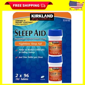 Signature 711181093872 Nighttime Sleep Aid Doxylamine Succinate 25 Mg 96 Tablets Pack Of 4