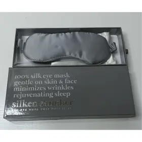 19671em Silken Slumber Silk Eye Mask And Travel Bag Grey New