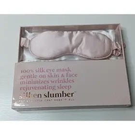 19672em Silken Slumber Silk Eye Mask And Travel Bag Blush New