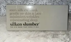 19676em Silken Slumber The Eye Mask 100% Silk Champagne Color Hypoallergenic Breathable