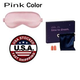 Silky Sleep Mask X003md8ufz Silk 100% Mulberry Lake Blue Adjustable Eye Cover With Case New