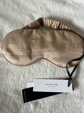 Skin Worldwide 840278881075 Padded Silk Eye Mask Cotton Blend New With Tags Gold Dust