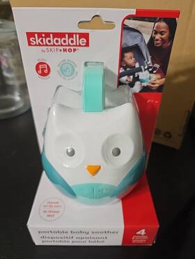 Skip Hop 816523028236 Skidaddle Portable Baby Soother Owl Brand New Great For Strollers