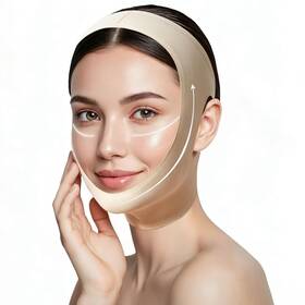 Skult B0gl1rt3gs Collagen Face Sculpt Wrap Reusable Jawline Shaper Chin Strap Breathable
