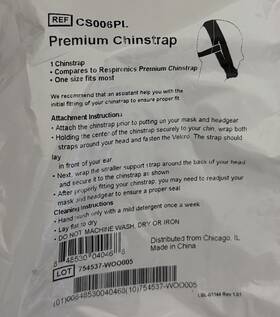 Sleep Care Club Cs006pl Premium Chinstrap New