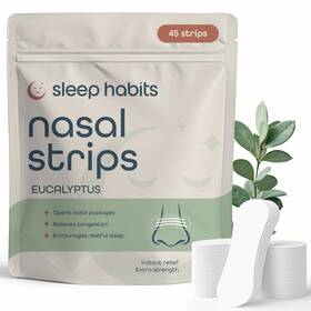 Sleep Habits Ns-eu-45 Sleephabits 45pc Breathing Strips Non-toxic Tested Nose For Breathing