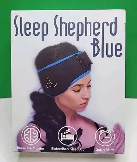 Sleep Shepherd 743724472707 Blue Biofeedback Aid Brainwave Monitor And Smart Alarm