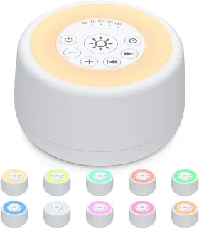 Sleepbox 445001929951 Sound White Noise Machine With 25 Soothing Sounds And 10 Colors Warm N