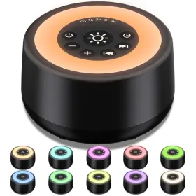 Sleepbox 788703043042 Sound White Machine With 25 Soothing Sounds And 10 Colors Warm Night Light