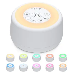 Sleepbox 788703043059 Sound White Noise Machine With 25 Soothing Sounds And 10 Colors Warm