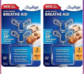 Sleepright 692121033663 Intra-nasal Breathe Aids Breathing Sleep Nasal Dilator 4 Pcs #91