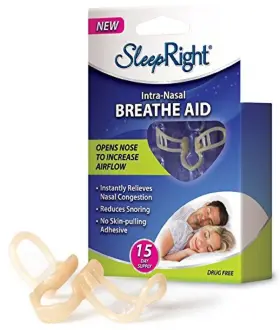 Sleepright 692121033700 Intra-nasal Breathe Aid Flexes To Fit All Size Bpa-free 15 Day Supply