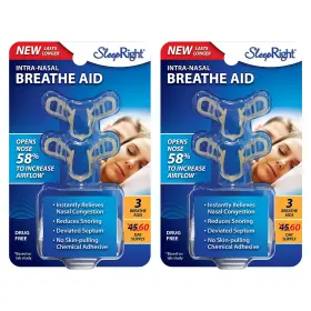 Sleepright 692121035230 Intra-nasal Breathe Aids Breathing For Sleep Nasal Dilator - 2 Pack 4 P