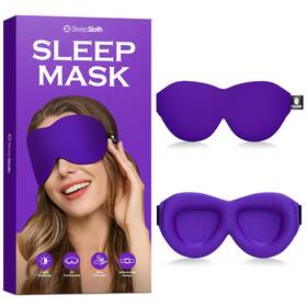 Sleepsloth 760249118941 3d Contoured 100% Blackout Eye Mask 1 Count Pack Of Purple