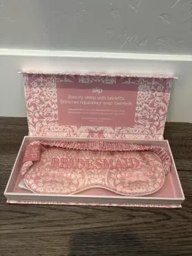 10046-98331 Slip Bridesmaid Silk Sleep Mask Eye Pink White Mpn 10046 98331