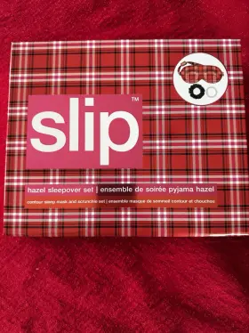 Slip 810046985557 New Hazel Sleepover Beauty Set Slipsilk Sleep Mask Hair Tie And Scrunchie Red