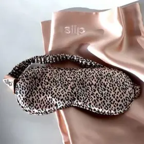 Slip 850004304389 Pure Silk Sleep Eye Mask Rose Leopard Print