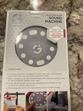 Stg-6760-tg Smartgear Smart Gear Relax And Sleep Sound Machine Night Light Music White Noise