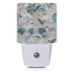 Smoaffly 783855267650 Mermaid Fish Scales Marble Night Light