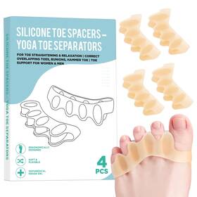 Sngbytu 757111364933 4 Pcs Silicone Toe Spacers Yoga Separators For 3.98 Tan