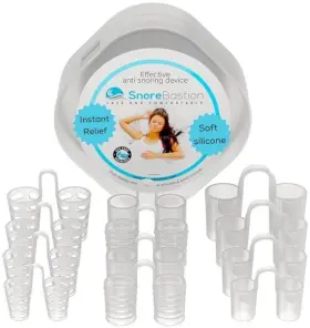 Snore Bastion 702038348191 Nostril Opener By -12 Nasal Dilators For Sleeping - Soft Silicone Nose Breath