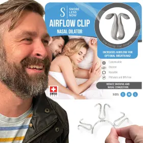 Snorelessnow 860010528136 Airflow Clip Nasal Dilator By Swiss-made Anti-snoring Nose Dil