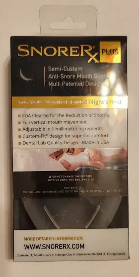 200019 Snorerx Plus Semi-custom Anti-snore Mouth Guard