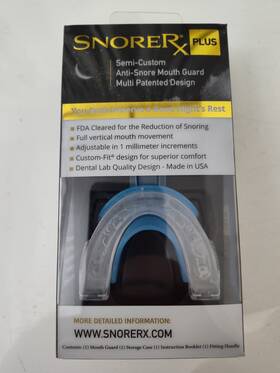 Snorerx A007 Stop Snoring Mouthpiece Sleep Apnea Guard Bruxism Anti Snore Pure Grind Aid Tray