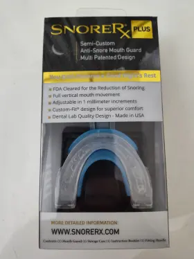 A007 Snorerx Stop Snoring Mouthpiece Sleep Apnea Guard Bruxism Anti Snore Pure Grind Aid Tray