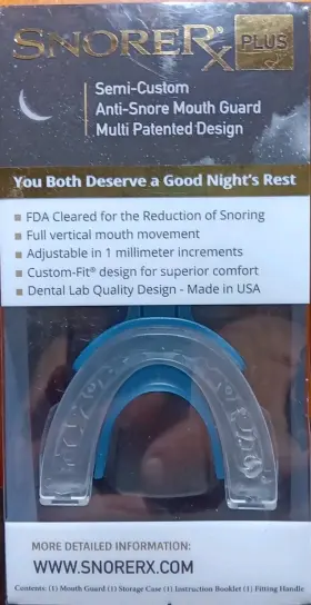 Snp001 Snorerx Auth Plus Micro Fit Adjustable Mouth Guard Reduces Snoring Better Sleep