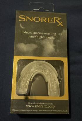 Snorerx X004f9kal7 Sealed New Custom Fit Adjustable Mouthguard Reduces Snoring Anti-snore