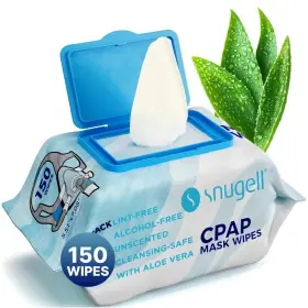 Snugell 850035116777 Unscented Travel Cpap Mask Wipes Antibacterial 150 Count Pack Of 1