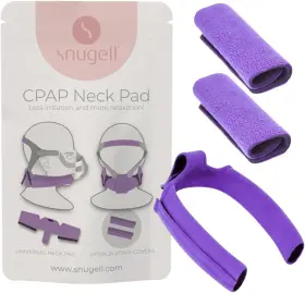 Snugell 850057109092 Cpap Headgear Strap Covers And Neck Pad Cushion Purple Ultra-soft