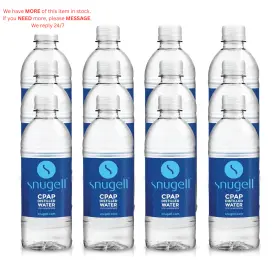 Zw-ed3o-wa5o Snugell Distilled Water For Cpap Machines - 16.9 Fl Oz Pack Of 12 White