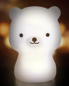 Qlss-tll20018-01000 Someshine Kids Night Light - Rechargeable Bear Nursery Nightlight Polar