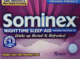 Sominex 353100128519 Night-time Sleep Aid Original Formula 72 Count Pack Of 3