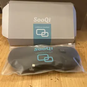 Sq-hm1-bk Sooqi Rechargeable Cordless Heated Eye Mask - Weighted Compress With Graphene Heati