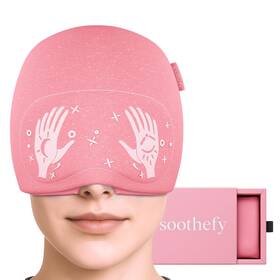 Soothefy 198715292497 Migraine Relief Cap - Built-in Slide-up Eye Mask Natural Headache