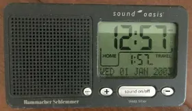 S-850hs Sound Oasis Hammacher Schlemmer Travel Alarm Clock Relax Machine
