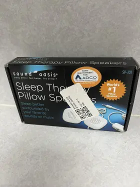 Sp-101 Sound Oasis Sleep Therapy Pillow Speakers With Volume Control New In Box